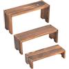 Generic Rialzi per esposizione in legno, supporto per mensole in legno, organizer per piedistallo a più livelli | da tavolo rustici prodotti elevanti, set decorativo per migliorare la presentazione
