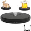 YVVV Supporto girevole a LED, 25 cm, piatto girevole motorizzato a 360° con illuminazione, capacità di carico 10 kg, spinner elettrico per fotografia di prodotti, gioielli, mostre, funzionamento USB