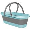 Pacienjo Secchio pieghevole per acqua pieghevole con maniglia, secchio di pulizia pieghevole, secchio per acqua rettangolare, secchio multiuso portatile per esterno, campeggio, viaggi, cucina e roulotte