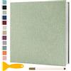 Semfalbuums Album Fotografico Autoadesivo 33x32 CM in Lino Album Portafoto Personalizzabile Scrapbook Photo Album Fotolibro Ricordi Nascita Matrimonio Journal Travel Guest Book, 60 Pagine Verde Erba