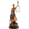 LOVIN PRODUCT 33cm Lady Justice Seduta Statue, dea Greca | Regalo Scrivania per Avvocati & Giudici, Statuetta Resina Giustizia Bendata con Bilancia & Spada, Decoro Libreria Casa
