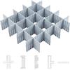 LWAIX Separatori per Cassetti Regolabili Divisori per Cassetti 16PCS Separatore Cassetti Plastica Verde per Ufficio Bagno Cucina o Camera da letto 32.4 x 7cm