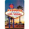 LuckyLinde Targa in metallo, stile retrò, Welcome to LAS VEGAS, vintage, bar, Diner, poster decorativo, 20 x 30 cm