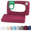 BaSaTex Federe per cuscino organiche elastiche, confezione da 2 per cuscino da collo e cuscino per la salute | 97% cotone certificato GOTS + 3% elastan | Circa 45-60 x 30-40 cm - ponte da 20 cm |