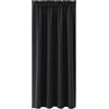 NAKIHOUSE 1 tenda termica oscurante con fessura superiore, per porta, finestra, soggiorno, camera da letto, 160 cm, colore nero