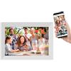 B3F7M4R9J2 Cornice per foto digitale WiFi da 10,1 pollici 1280 x 800 IPS Touch Screen 32 GB Smart APP Control con supporto staccabile (bianco)