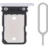 Generic iReplaceParts - Vassoio di ricambio per SIM compatibile con Google Pixel 7 e Pixel 7 Pro, guarnizione in gomma con strumento di espulsione vassoio SIM (argento)