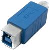 System-S Adattatore USB 3.0 tipo B maschio a femmina cavo 5 Gbps 100 W in blu