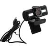 VILLCASE Telecamera USB 1080p per Videoconferenze e Live Streaming con Microfono Integrato, Design Compatto in Abs e Cattura Immagine Stabile, Colore Nero