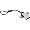 System-S Adattatore USB Y 3.1 tipo C & 2.0 Micro B maschio a 3.0 A femmina Passante in grigio