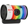 Gettimore Retro per mini macchina fotografica 1080p 30fps, schermo IP da 1,47 pollici filtri multipli videoregistratore portatile (arcobaleno)
