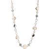 FULU AUTUMN Collana lunga di perle in pietra per le donne collana a catena in argento con cristalli di conchiglia gioielli di moda regalo di Natale per la mamma, Perla Cristallo, Perla