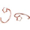 CHIC & ARTSY Orecchini a semicerchio da donna, in argento Sterling 925, set di piccoli orecchini a cerchio con barra a sfera, stella, luna, croce e perla, leggeri, comodi da indossare tutti i giorni e