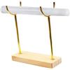 Baoblaze Porta Braccialetti in Selenite, Organizer per riporre i Gioielli con Base in Legno, espositore per Braccialetti, Negozio al Dettaglio per la casa, L