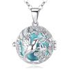 CELESTIA Chiama Angeli Gravidanza Ciondolo Richiamo degli Angeli Gravidanza Collana Colibrì Rame Placcato Argento con 2 Catene Regalo Gravidanza Regali per Donne Incinte