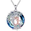 YFN Collana in argento sterling con ciondolo a forma di albero della vita, gioiello per laurea, regalo per donne e ragazze, normale, Argento sterling, Non pietra preziosa