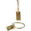 Vurmashop Orecchini a Cerchio con Ciondolo Rettangolare in Ottone Placcato Oro 18K - Gioielli Minimal Artigianali per Donna - Design Moderno e Leggero