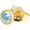 NKlaus orecchini a perno singoli in vero topazio blu oro giallo 333 8 carati oro 4,0mm orecchino piccolo 7996