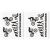 4R Quattroerre.it 6343 Adesivo Evolution Biker Bici, 10 x 12 cm (Confezione da 2)