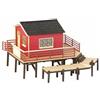 NOCH® Noleggio barche in miniatura per modellismo, 9,2 x 7,3 x 5,3 cm, taglio laser H0, ideale per diorami