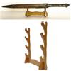Supporto orizzontale per supporto per spada in legno massello per