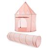 RELSY Tende Pop Up Rosa Scintillanti + Tunnel Per Bambini | Set Tenda da Gioco e Tunnel Per Giochi e Avventure dei Bambini Piccoli