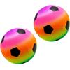 MAGIC SELECT 2 Palline in PVC Giocattolo per Bambini. Pallone da Calcio Gonfiabile con Arcoíris. Palla Morbida per Bambini. Pallone da Gioco, Parco, Piscina, Vacanze. Diametro 23 cm.