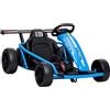 AIYAPLAY Gokart elettrico per bambini, 24 V, 6 - 13 km/h, Drift Kart con 2 motori, sedile regolabile, modalità drift, Go Kart con avvio dolce, musica, clacson, veicolo per bambini per 8 - 12 anni, blu