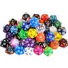 SmartDealsPro Confezione da 50 dadi poliedrici D20 a 20 lati, con custodia, per giochi da tavolo DND RPG MTG (D20, colori misti)