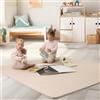 LÜ BABYMATS LuBabymats - Tappeto puzzle per bambini in schiuma EVA, imbottitura extra, colore beige