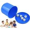 Generico Set di tazze per dadi per adulti, set di tazze per impilare i dadi, Tazza per dadi con coperchio, Set di bicchieri per dadi per famiglie, bicchieri per dadi con 5 dadi, bicchieri per dadi per feste da