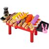 Generico Barbecue Giocattolo Per Bambini - Set Cibo Grigliata | Cucina Finzione Gioco Educativo Spiedini Simulazione | Forno Carbone Tavolo Regalo Compleanno Bimba, Materiale ABS