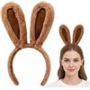 YEWCEP Costume da coniglio per bambini, orecchie di coniglio, fascia per orecchie di coniglio, accessorio per orecchie di coniglio, costume per bambini, ragazze e donne (motivo marrone spesso)