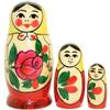 rukauf Semenovskaya Matroshka Matrioska Babushka Matrioska - 3 bambole in legno da 7 cm