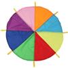 Générique Paracadute Rainbow Gym - Paracadute all'aperto 5 m con manici sensoriali, giocattolo di attività di gruppo in nylon leggero, attrezzatura per esercizi, gioco di coordinamento della Po
