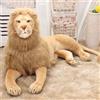 AQCQDQ Leone realistico gigante di peluche XXL, leone, giallo, zoo, bambola di leone, giocattolo animale, tema animale, decorazione per fotografia, accessori di scena (53 cm)