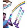GLSAYZU Pistola ad acqua a LED arcobaleno luminosa, pistolas ad acqua con fuochi d'artificio luminosi per bambini e adulti, pistola ad acquas ad alta pressione per feste in piscina (2PCS)