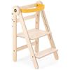 Mamatoyz 08FBIRD Giallo Fold Torre Montessoriana di Apprendimento Pieghevole Multiuso Learning Tower in Legno Naturale Multistrato di Betulla con 3 Altezze Regolabili