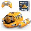 Funmo Mini Sottomarino Telecomandato 6 Canali, Barca RC Elettrica Militare Simulata 2,4 GHz, Giocattolo Acquatico per Piscina e Bagno, Regalo di Compleanno per Bambini dai 3 Anni in Su