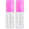 Revolution Beauty London Makeup Revolution, Olio Labbra Glaze, Olio Labbra Nutriente, Lust Clear, 4,6ml (Confezione da 2)