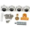 FABULETTA Kit di aggiornamento asse X per router CNC 3018 Pro, in metallo, con cuscinetti SCS12VUU e SCV10VUU per albero da 10 mm/12 mm