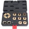 Gucagle Brass Router Template Guides Set Premium Durable Router Bushing Kit for Woodworking Trimming Machine with 8 Sizes Locking Nut Adapter Storage Box