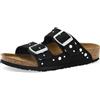 Birkenstock Arizona Rivet Border 1031646 nero (soft birki black),ciabatta in EVA Sughero e Pelle (Nero (soft birki black), Sistema Taglie Calzature EU, Adolescente, Numero, Stretta, 33)