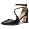 QUEEN HELENA Décolleté con Cinturino Scarpe con Tacco Alto Casual Eleganti Donna ZM9973 Nero 41