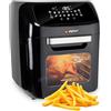 alpina Forno ad aria calda e friggitrice ad aria calda Airfryer - Controllo digitale tempo e temperatura - 1800 Watt - 12 litri - nero