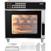 VEVOR Forno a Convezione Commerciale 58 L, Forno Tostapane a 4 Ripiani 2800 W con Porta in Vetro Temperato, Griglie Metalliche Vassoio per Clip Guanti Forno Elettrico in Acciaio Inox per Ristorante