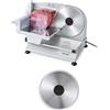 VEVOR Macchina Affettatrice per Carne, Affettatrice Elettrica 2 Lame SUS420 da 19 cm Spessore di Taglio 0-15 mm Multiuso per Carne Congelata Prosciutto Baguette Bistecca, Velocità 70-100 giri/min
