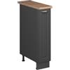 Vicco Armadio cucina dispensa alto Fame-Line, Oro-antracite rustico/Antracite, 20 cm, PL Rovere, per la combinazione con altri moduli della serie Fame-Line