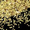 Larrel Paillettes a stella dorata, 6 mm, due mini paillettes da 40 g, con fori per cucire, materiale PVC, paillettes, decorazione da tavolo, fai da te, gioielli e decorazioni natalizie