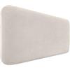 DHOME Testiera Imbottita Liscia Arrotondata in Velluto Premium per Parete Acustica Testate Letto Fonoassorbenti Camera da Letto (Bianco Ossa, 90cm)